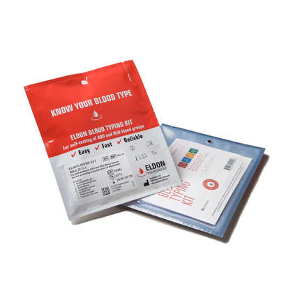 BLOOD TYPE TEST ABO and Rh (Rhesus) Blood Type Test 1 Full Test Kit