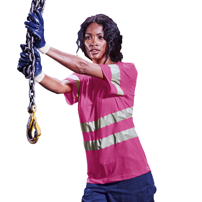 150g Poly Cotton Safety T-Shirt with tape