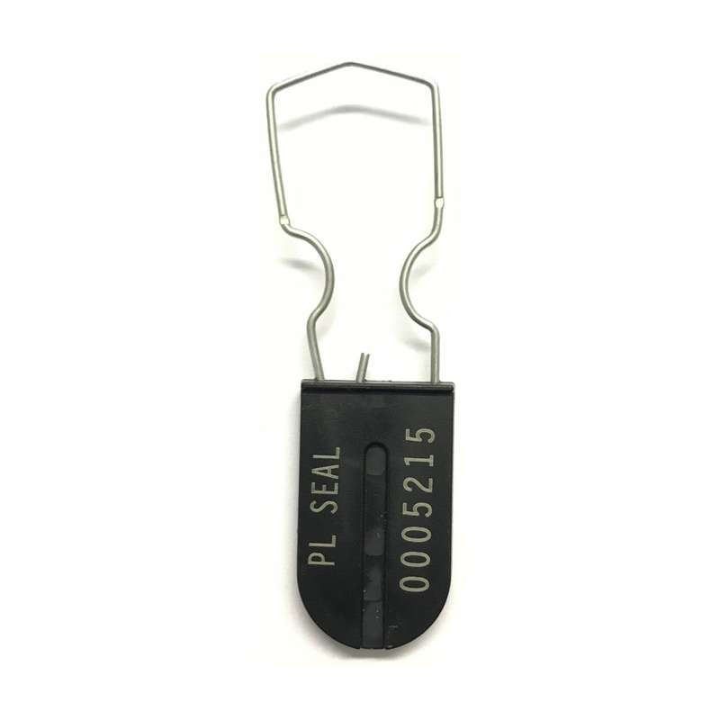Padlock Security Seals, Scored Wire, Black, 1000s