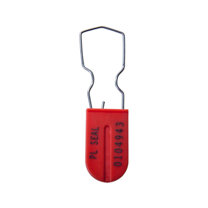 Padlock Security Seals, Scored Wire, Matt Red, 1000s