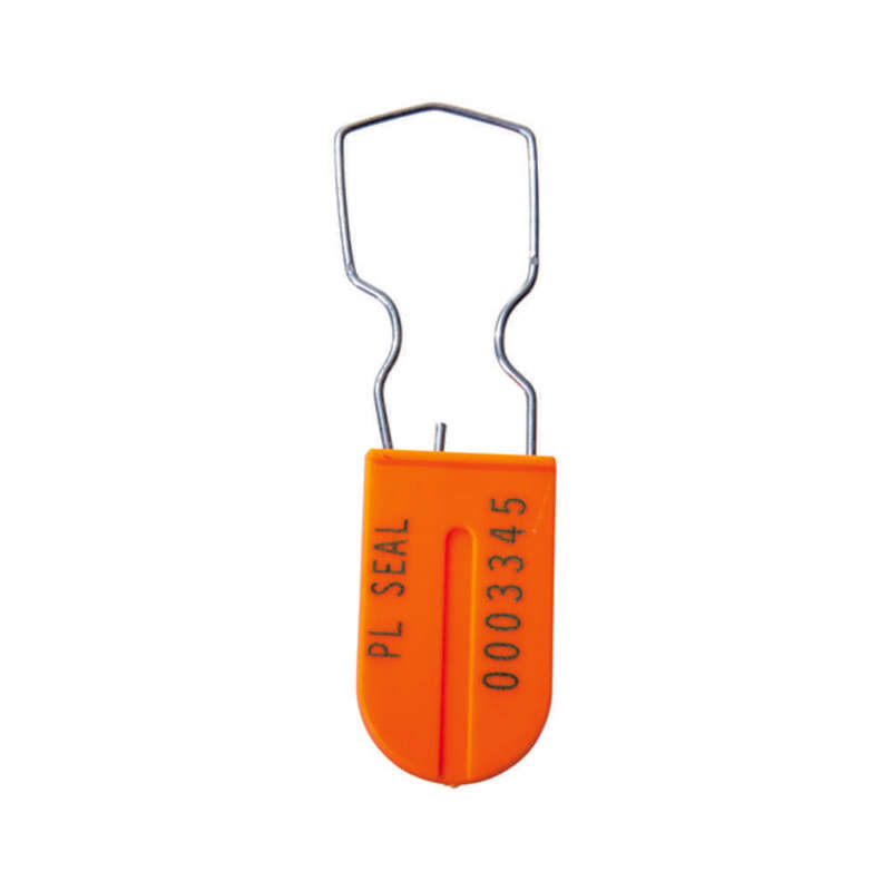 Padlock Security Seals, Scored Wire, Neon Orange, 1000s
