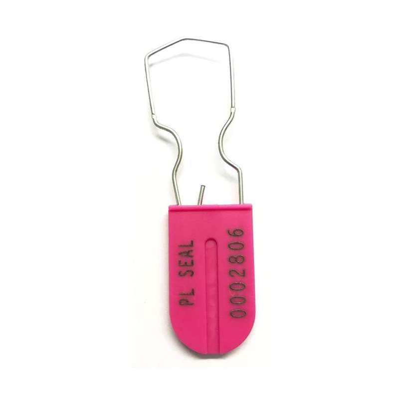 Padlock Security Seals, Scored Wire, Neon Pink, 1000s