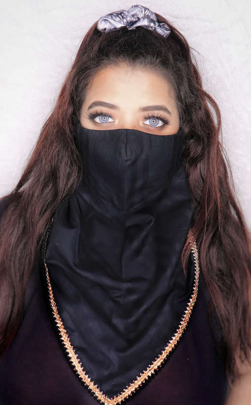 Onyx Royalty Triple Layered Scarf Mask