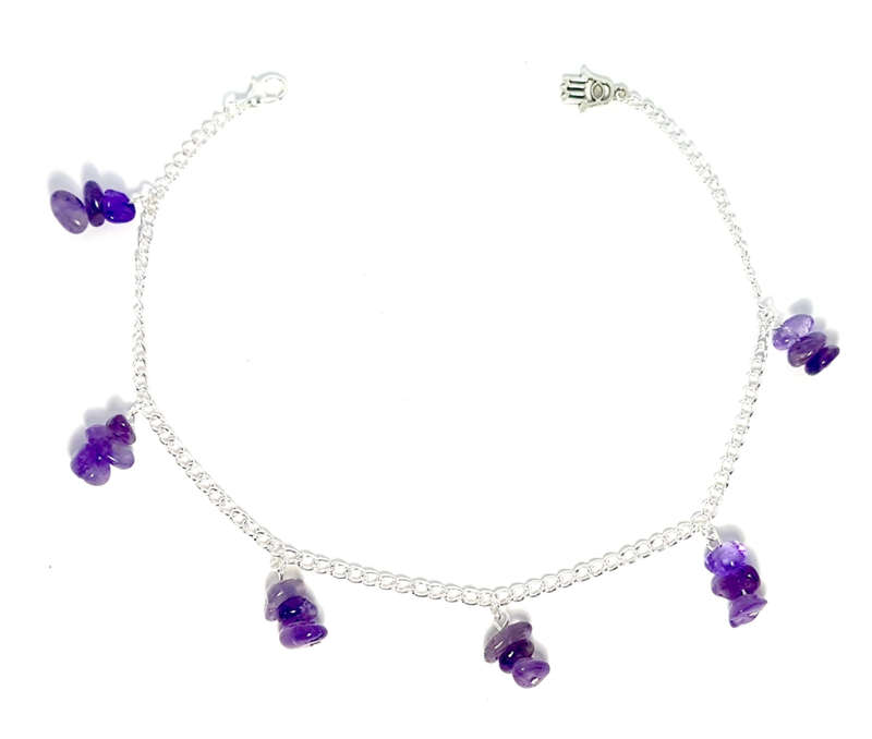 Amethyst Gemstone Chain Anklet