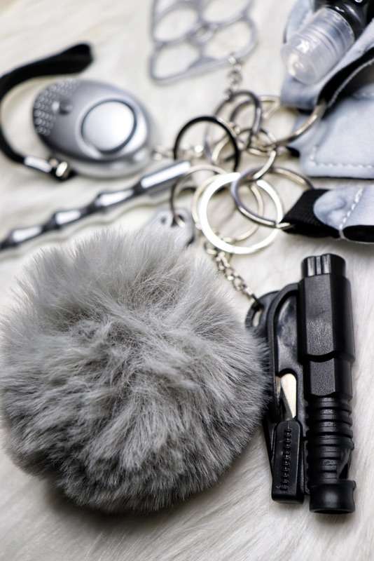 Ash Marble Safety Keychain