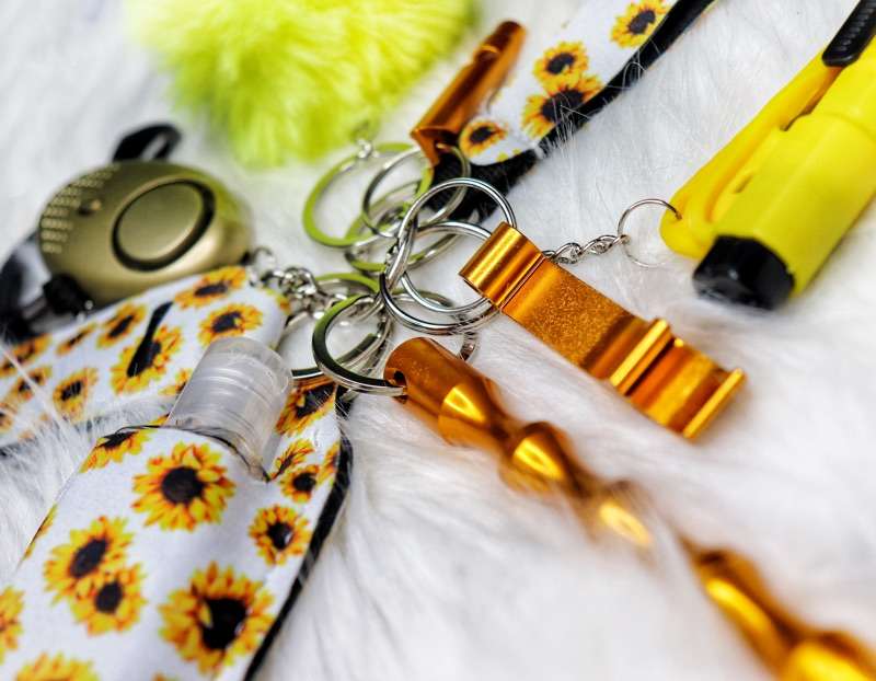 Sunflower Safety Keychain
