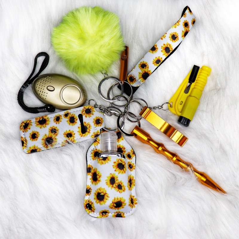 Sunflower Safety Keychain