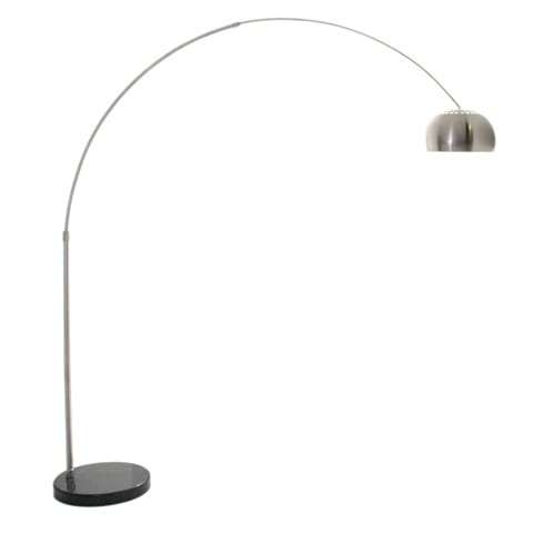 Curva Adjustable Floor Light in Satin Chrome | FL101