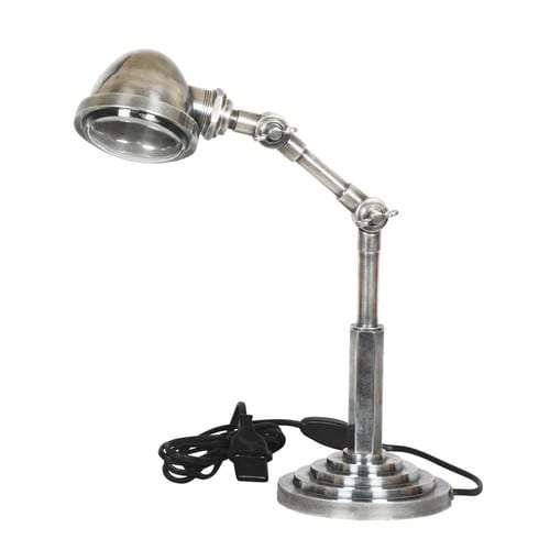 Hand made Solid Brass Nickel Plated Lamp | MET1724