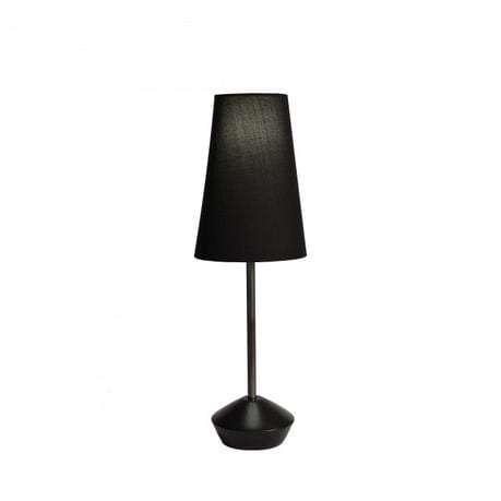 Solid Wood Black Base + Black Cone Shade | WF114