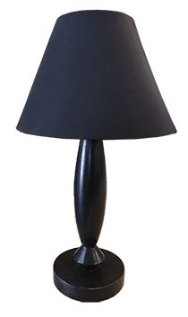 Solid Black Wood Lamp Stand+ Black Colour Lamp Shade | WF129