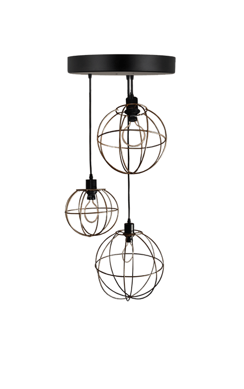 3 Light Pendant | Wire Frame