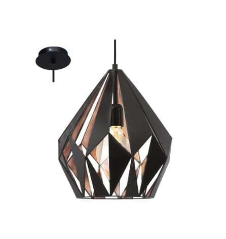 Black & Copper Pendant | P703BC