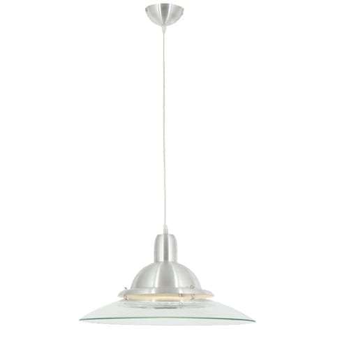 Aluminium and Clear Glass Pendant | PEN270