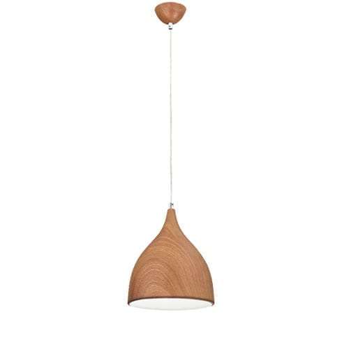 Metal Pendant with Wood Grain Finish | PEN388