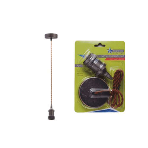 Matt Nickel Cord Pendant