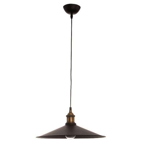 Metal Pendant with Black Inner | PEN547 AQ/BK