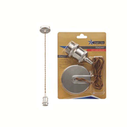 Satin Chrome Cord Pendant | PEN551