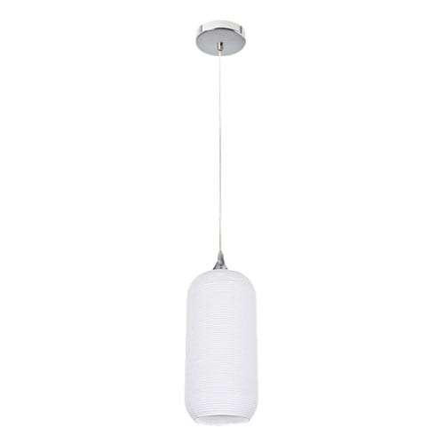 Polished Chrome Pendant White Glass | PEN748/1 CHROME