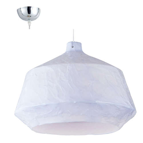 Pendant 465mm Chrome & White E27 60w | PF0023