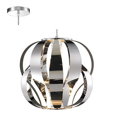 Rae Pendant Stainless Steel E27 1x60w | JH200-CH