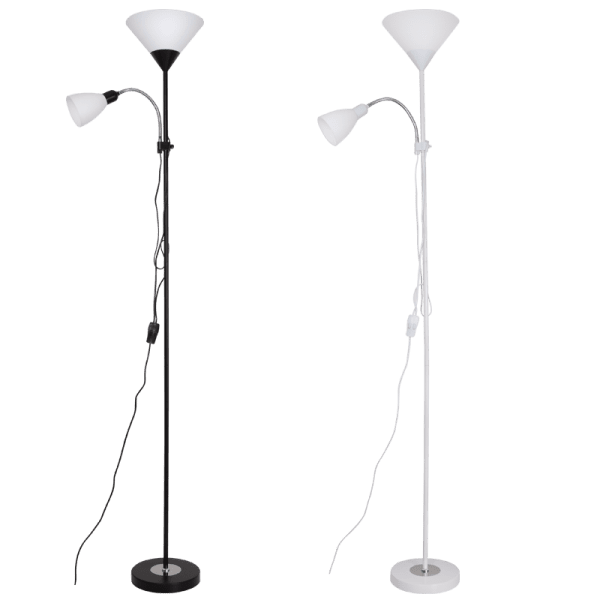 Metal and Polished Chrome Floor Lamp with PVC Covers | SL087