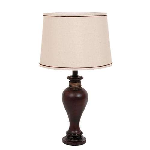 Resin Table Lamp + Hessian Shade | TL066