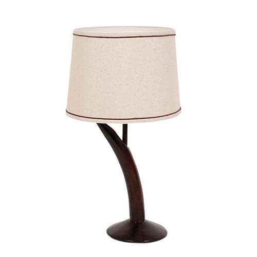 Resin Table Lamp + Hessian Shade | TL067