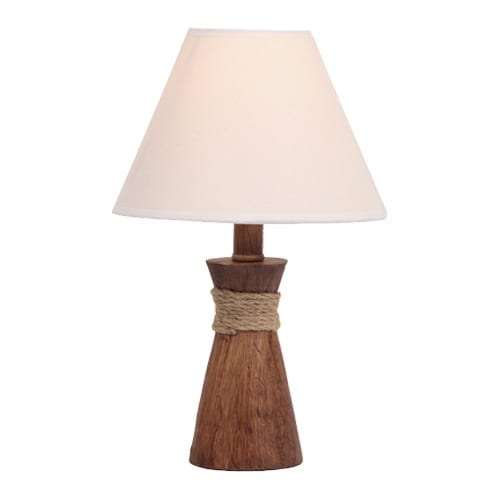 Resin Table Lamp + Hessian Shade | TL084