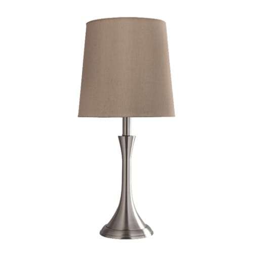 Satin Chrome Base with Hessian Colour Fabric Shade | TL155