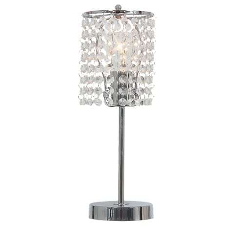 Polished Chrome Table Lamp with Clear Acrylic Crystals |TL812