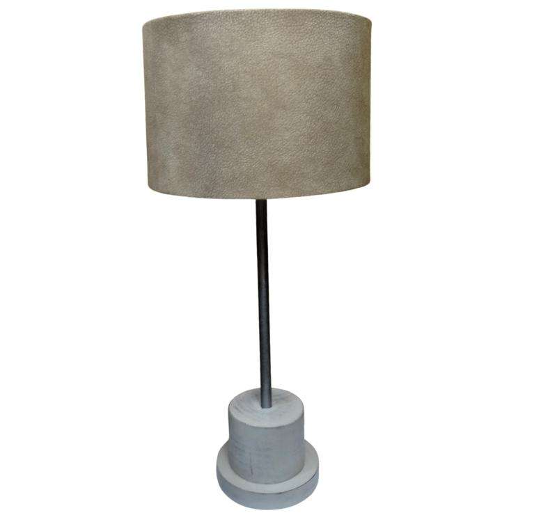 Solid Wood Cream Wash Base Table Lamp + Light Brown Shade | WF148
