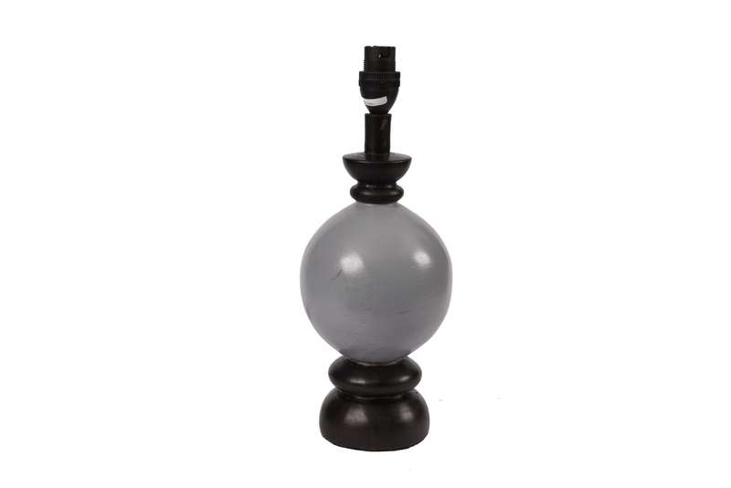 Solid Wood Black and Grey Lamp | WF92