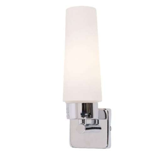 Polished Chrome Wall Light with Sealed White Glass | ML030 CRH