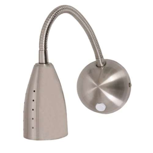 Satin Chrome Wall Fitting with Flexible Arm | WB004
