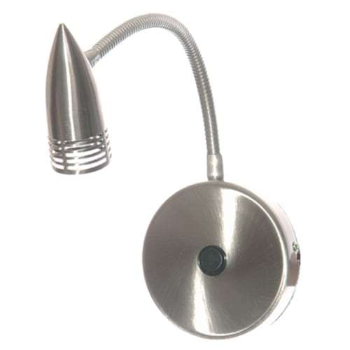Satin Chrome Wall Light with Switch and Flexible Arm | WB006