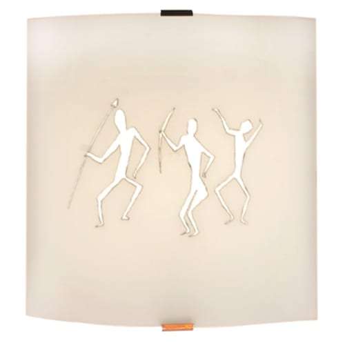 Glass Wall Light with Satin Chrome Clips | WB9003
