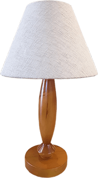 Solid Wood Lamp Stand+ White Colour Lamp Shade | WF129