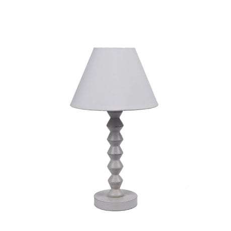 Solid Wood Cream Bedside Lamp + Polycotton Shade | WF51