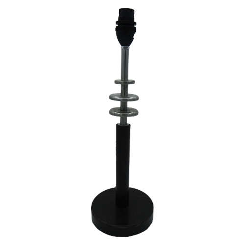 Solid Wood With Metal Rings Table & Bedside Lamp | WF184