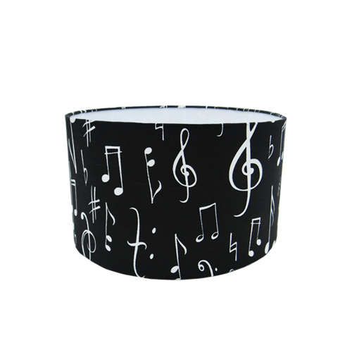S130 Medium Drum Lamp Shade | Music Notes