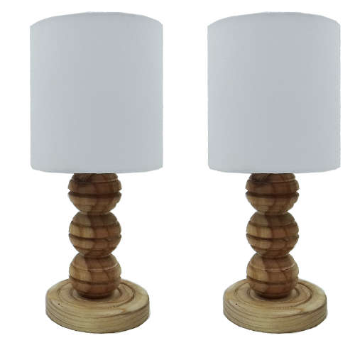 Solid Wood Side Lamp With Shade | WF200