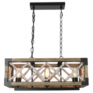 Metal and Wood Bead Pendant | PEN820 BEAD
