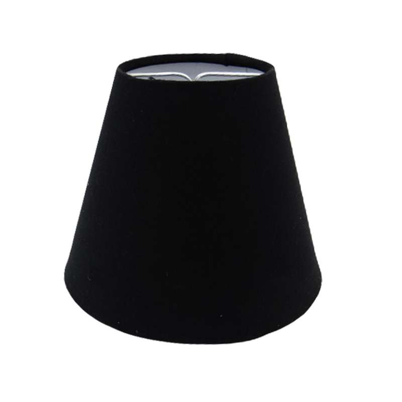 S16 Basic Range  Clip-On Cone Lamp Shade with Polycotton Fabric Black