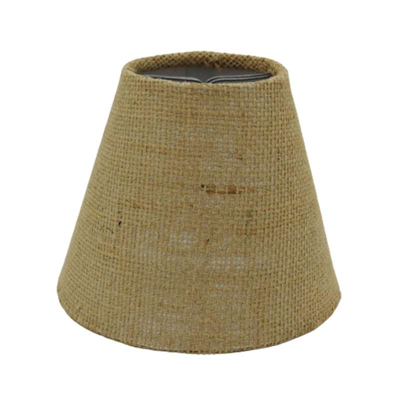 S16 Basic Range  Clip-On Cone Lamp Shade with Polycotton Fabric Hessian