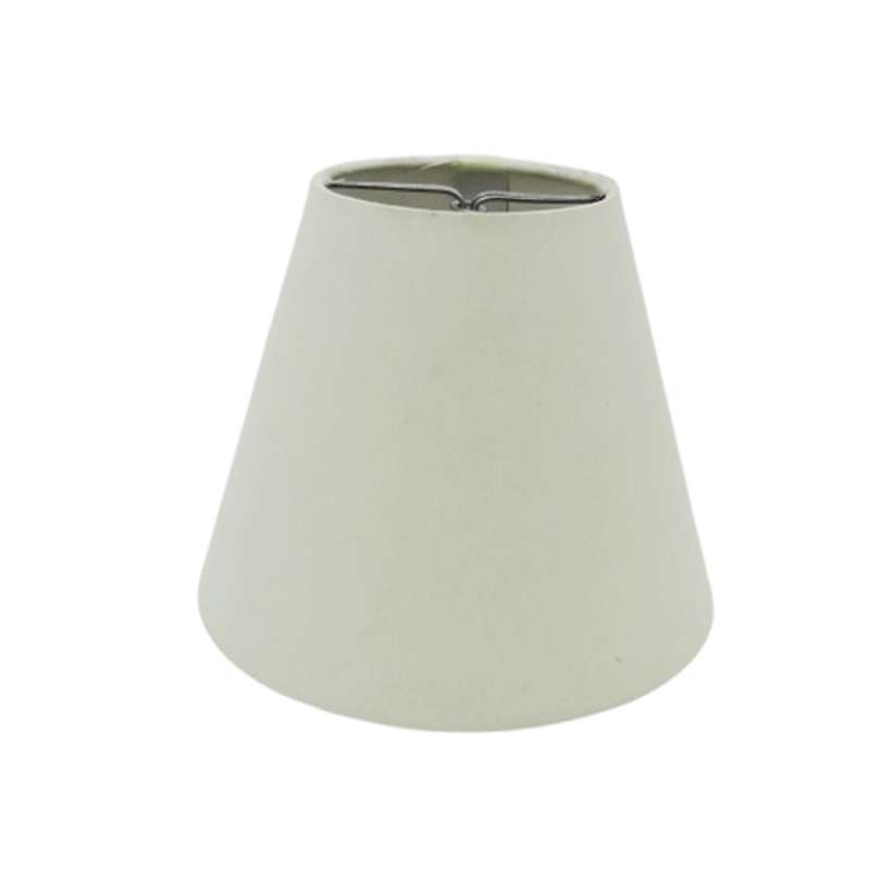 S16 Basic Range  Clip-On Cone Lamp Shade with Polycotton Fabric Cream White