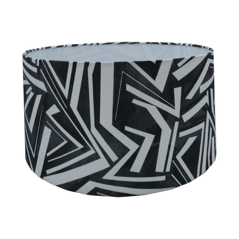 Drum Lampshade with Zebra Print Material | S138