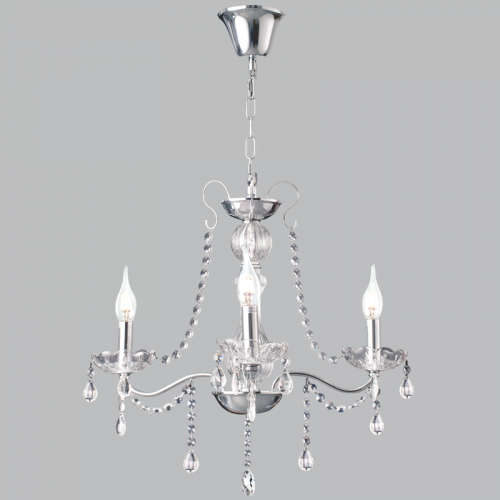 Polished Chrome Chandelier with Crystals | CH104/3 CHROME