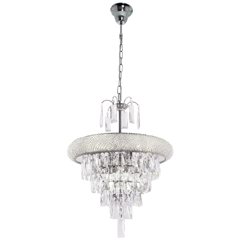 Polished Chrome Chandelier with Crystals | CH344 CHROME