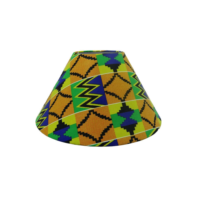 Cone Lampshade Medium with Kente Material | S33